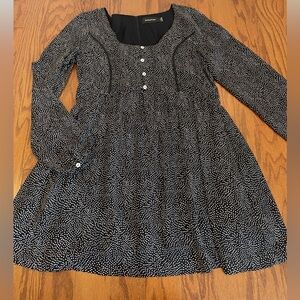 MINKPINK Black and White Long Sleeve Polka Dot Dress